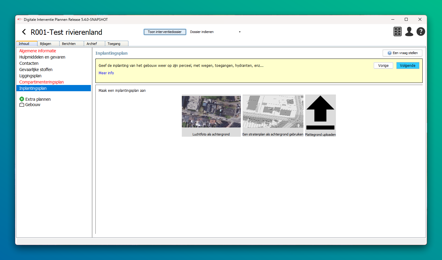 inplantingsplan scherm